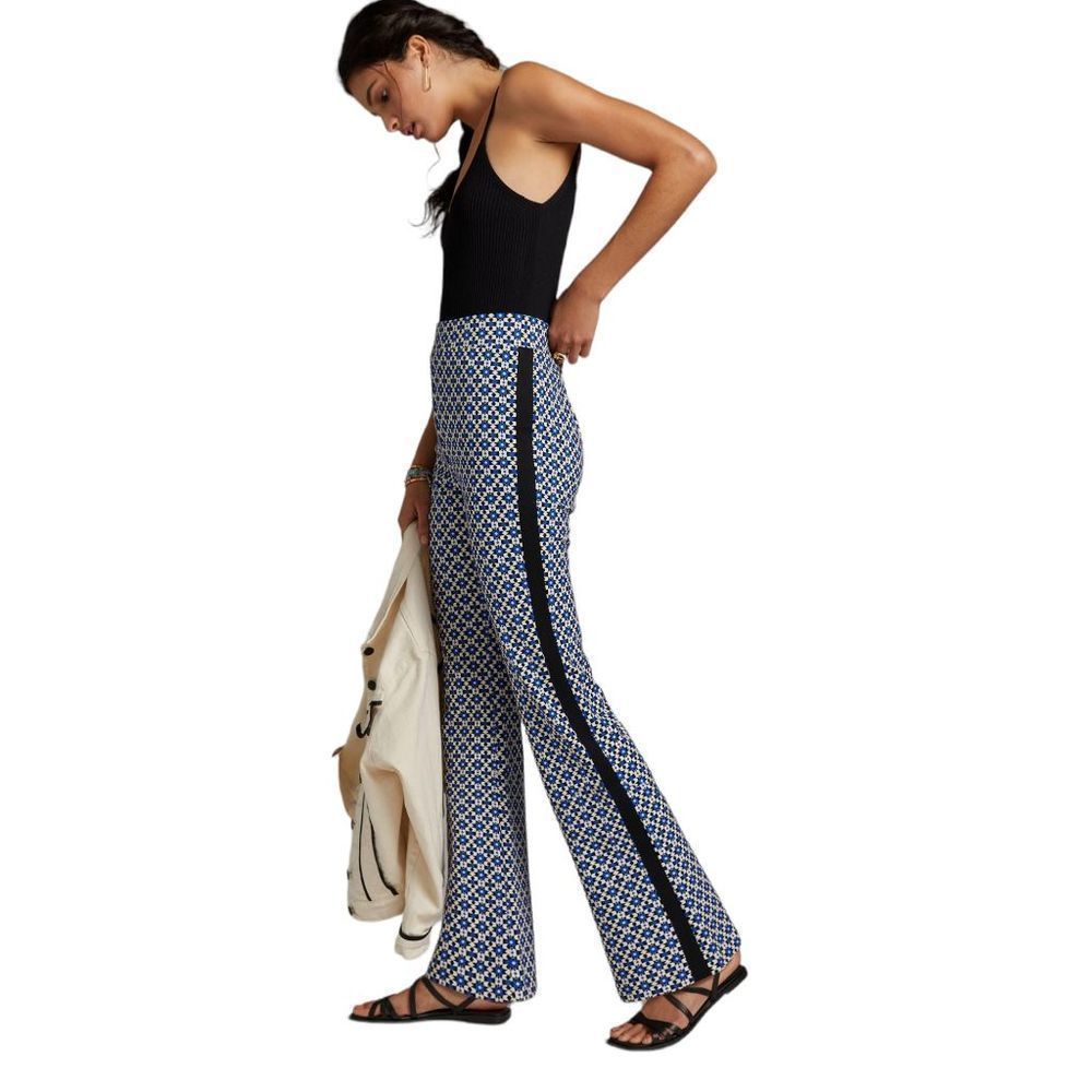 Anthropologie Maeve Pull On Bootcut Pants Blue XS
